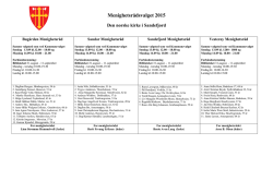 tider - steder og kandidater for Menighetsrådsvalget 2015.