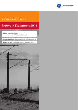 Network Statement 2016