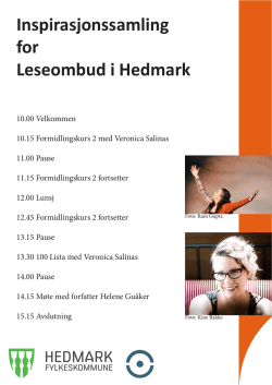 Inspirasjonssamling for Leseombud i Hedmark