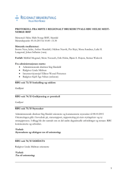 Protokoll RBU 05102015 - Ekstranett - Helse Midt
