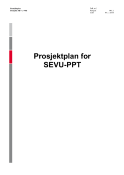 Prosjektplan for SEVU-PPT