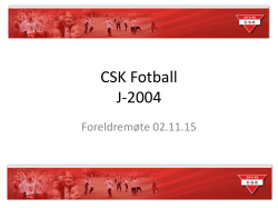 2015.11.02 Foreldremøte CSK F-Jenter 2004
