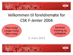 2015.03.03 Foreldremøte CSK F