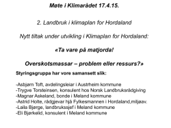 Presentasjon - Asbj&oslash;rn Toft, Austrheim kommune