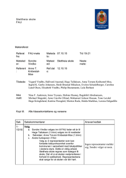 Referat fra FAU 07.10.2015
