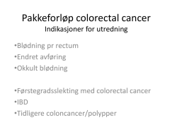 Pakkeforløp colorectal cancer