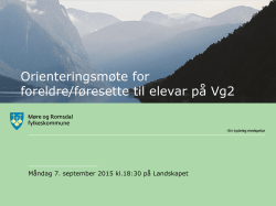 Slide 1 - Ulstein vidaregåande skule
