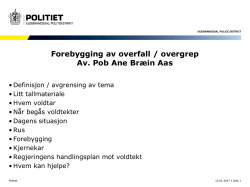 Ane Bræin - disposisjon forebygging