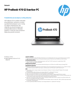 HP ProBook 470 G3 bærbar PC