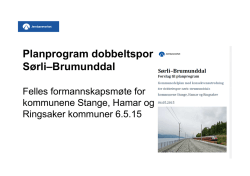 Sørli - Brumunddal presentasjon forslag til