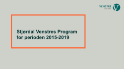 Stjørdal Venstres Program for perioden 2015-2019