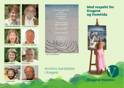 Venstres kandidater i Kragerø Med respekt for Kragerø og framtida