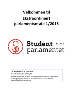 Sakspapirer Parlamentsmøte 1 2015 - Blogg