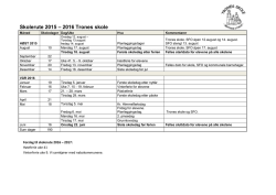 Skolerute 2015 – 2016 Trones skole