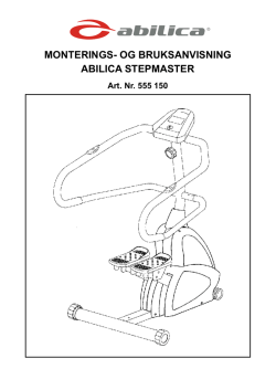 monterings- og bruksanvisning abilica stepmaster