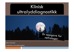 Ultralyd og Doppler av nyrer (Einar Svarstad)