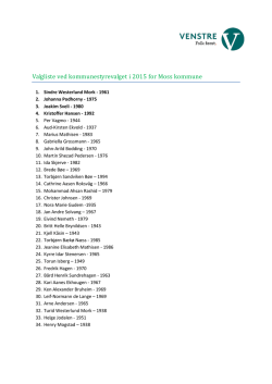 Valgliste ved kommunestyrevalget i 2015 for Moss kommune