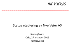 NYE VEIER AS - Norvegfinans