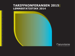 Tariffkonferansen 2015| Lønnsstatistikk 2014