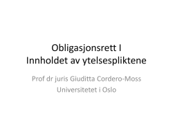Obligasjonsrett I_3 - Universitetet i Oslo
