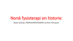 Norsk fysioterapi si historie