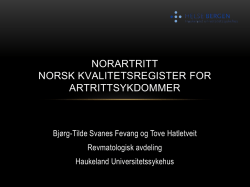 NorArtritt FSR seminar