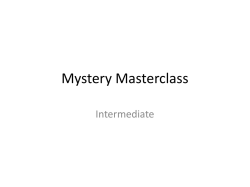 Mystery Masterclass – Intermediate