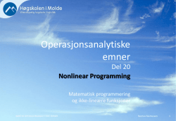 20 Nonlinear Programming