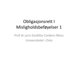 Obligasjonsrett I_5 - Universitetet i Oslo