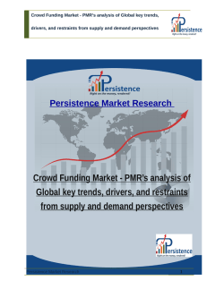 Crowd Funding Market - PMR&rsquo;s analysis of Global key trends, drivers, and restraints from supply and demand perspectives