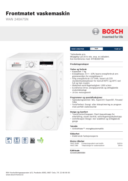 Bosch WAN 240A7SN