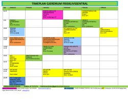 Timeplan for Friskliv i Gjerdrum vår 2016