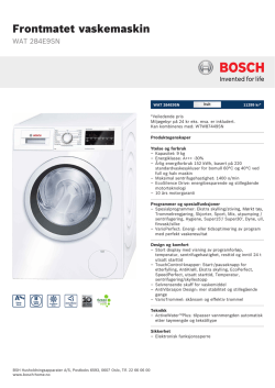 Bosch WAT 284E9SN