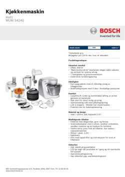 Bosch MUM 54240