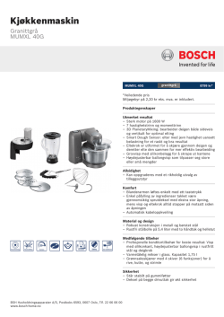 Bosch MUMXL 40G