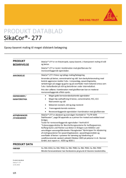 PRODUKT DATABLAD SikaCor®- 277