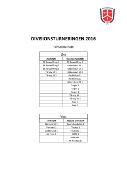 DIVISIONSTURNERINGEN 2016