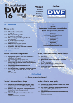 10th Annual meeting in DWF, programme