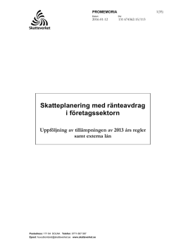 Skatteverkets rapporter