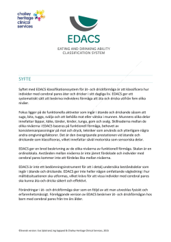 Syftet med EDACS klassifikationssystem för ät- och