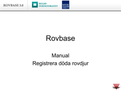 Rovbase - registrera döda rovdjur