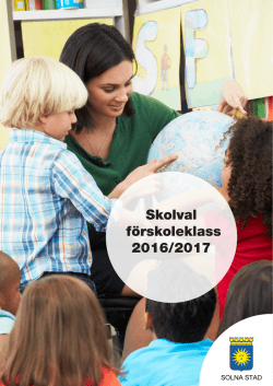 Skolval förskoleklass 2016/2017