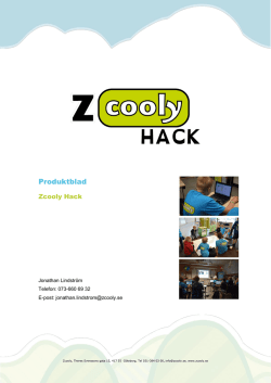 Produktblad – Zcooly Hack