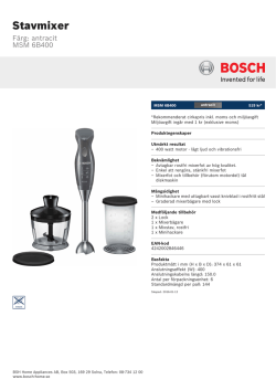Bosch MSM 6B400