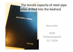 The tensile capacity of steel pipe piles drilled into the bedrock
