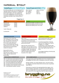 Imperial Stout 25 liter