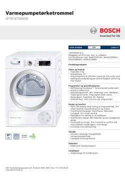 Bosch WTW 87589SN