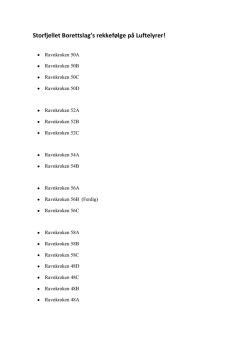 Storfjellet Borettslag`s rekkefølge på Luftelyrer!