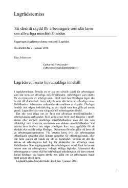 Ett särskilt skydd för arbetstagare som slår larm om