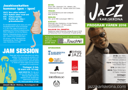 JAM SESSION - Jazz i Karlskrona